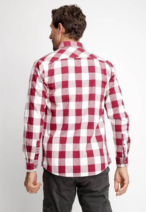 Camisa Checkered Indiana Fj Cabernet Melange-1