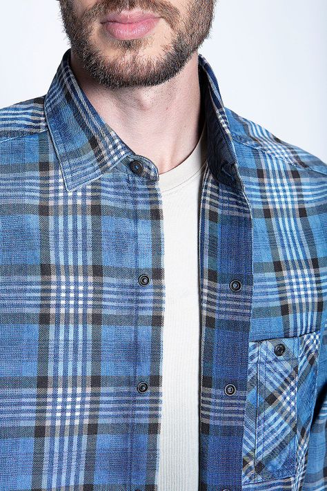 Camisa Checkered Indigo Fj Blue-4