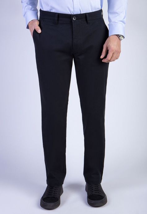 Pantalón Twill Black Without Pleats L/33-0