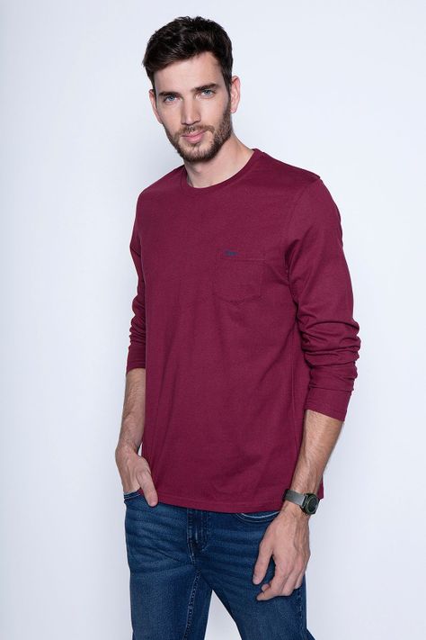 Polera Básica Ml Burgundy-0