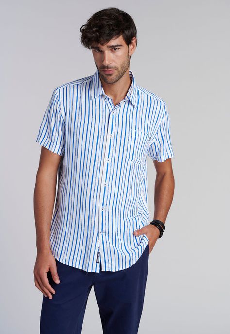 Camisa Listada Dallas  F Blue-0