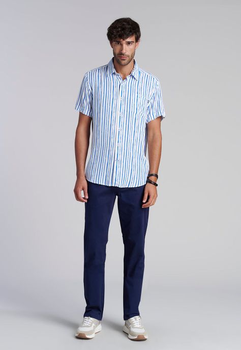 Camisa Listada Dallas  F Blue-1
