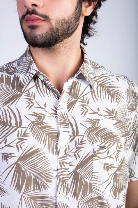 Camisa Estampada Palmera Fj Military-3