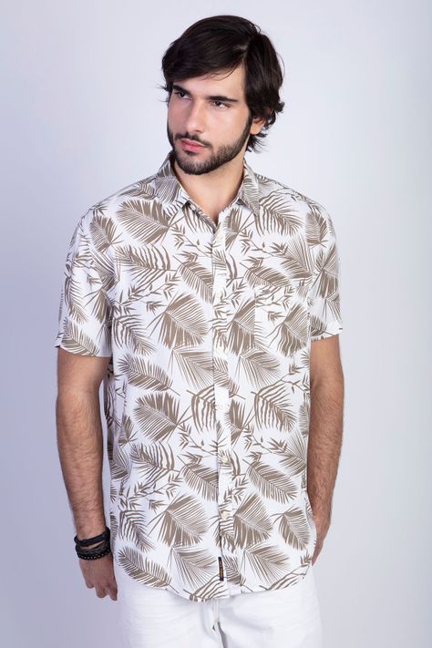 Camisa Estampada Palmera Fj Military-0