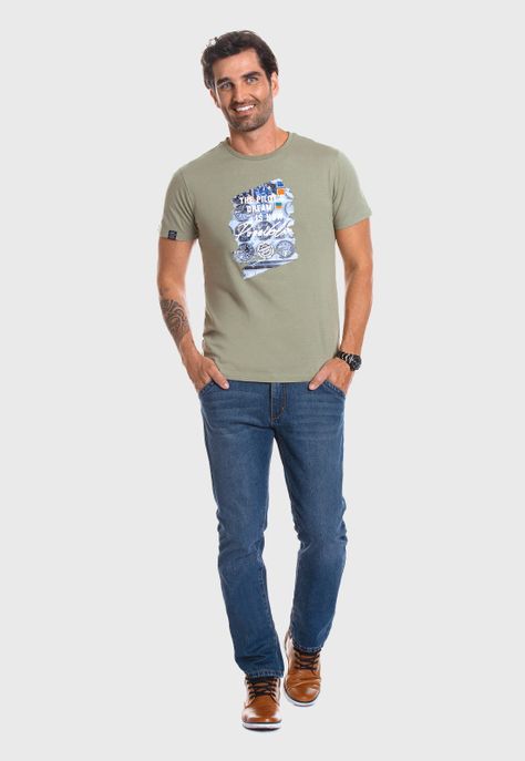 Polera Florida Olive-1
