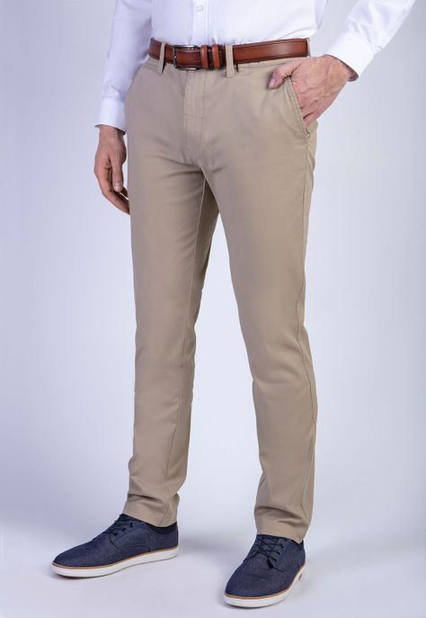 Pantalón L/31 Twill Slim Khaki-0