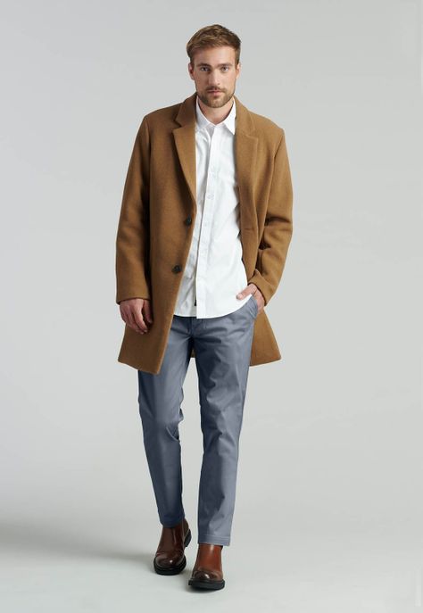 Pantalón Twill Slim /31 Business Metal-4
