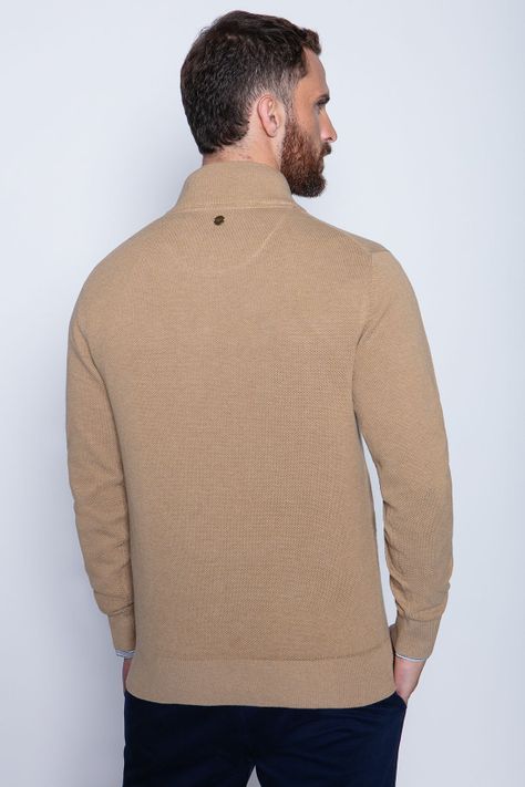 Sweater London Smart Casual L/S Camel-1