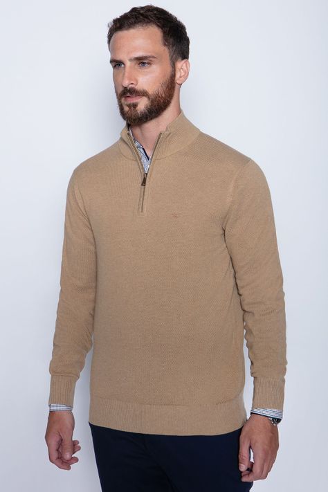 Sweater London Smart Casual L/S Camel-0