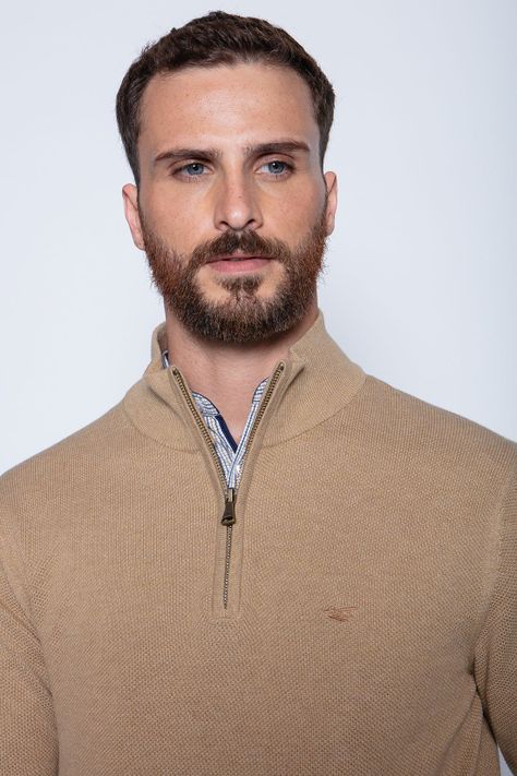 Sweater London Smart Casual L/S Camel-2