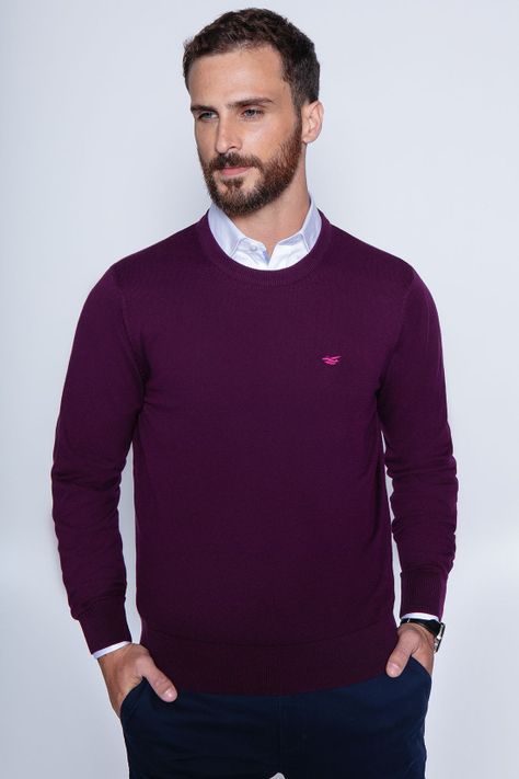 Sweater Round Neck Paris Grape-0