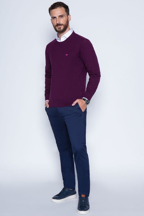 Sweater Round Neck Paris Grape-3