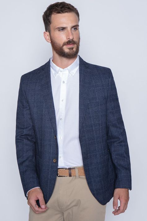 Blazer Checkered Aspen F Marine-0