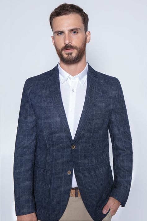 Blazer Checkered Aspen F Marine-2