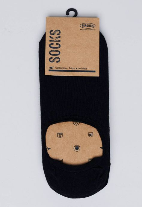 Tripack Calcetín Invisible Fr Black-1