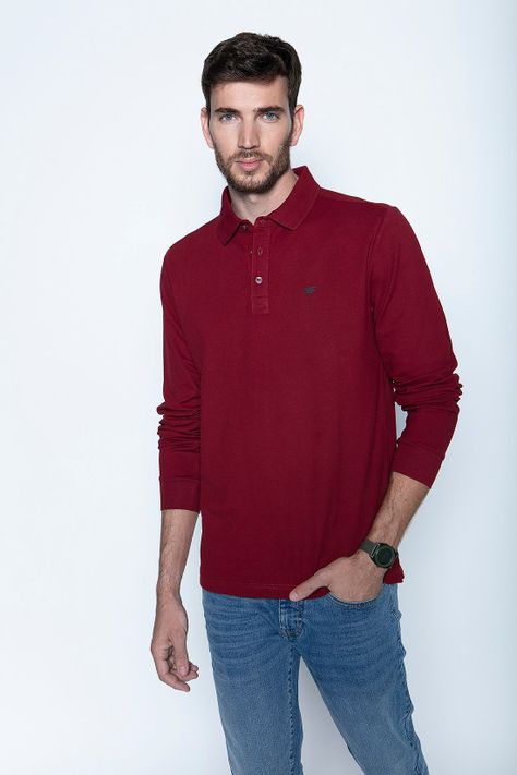 Polera Polo Ml Burgundy-0