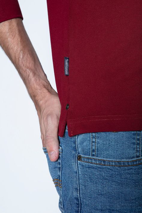 Polera Polo Ml Burgundy-4