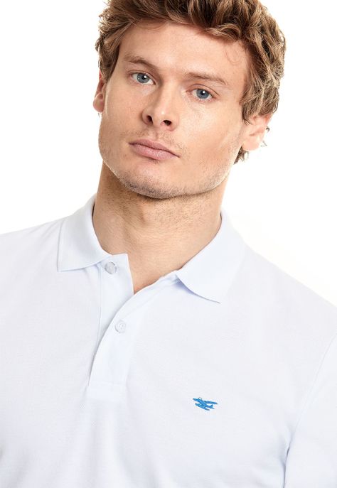 Polera Polo Básica White-3