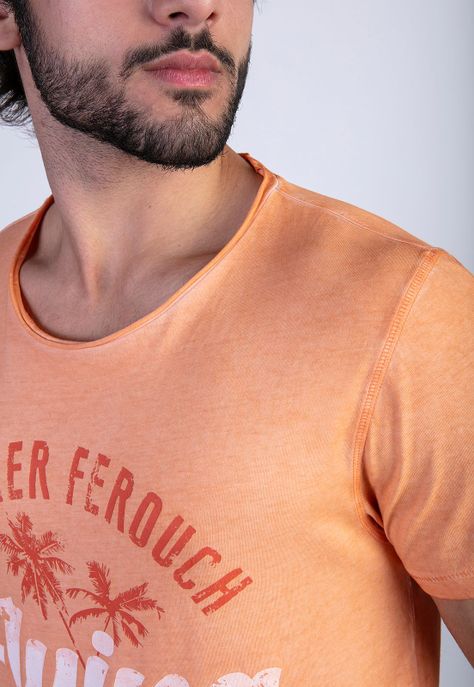 Polera Dirty Wash Seatle Orange-3