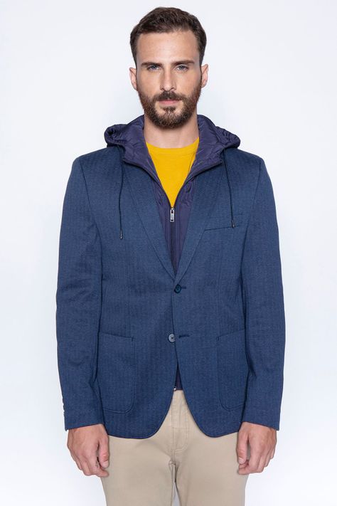 Blazer Knitted Ohio Fj Navy-0
