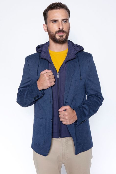 Blazer Knitted Ohio Fj Navy-2