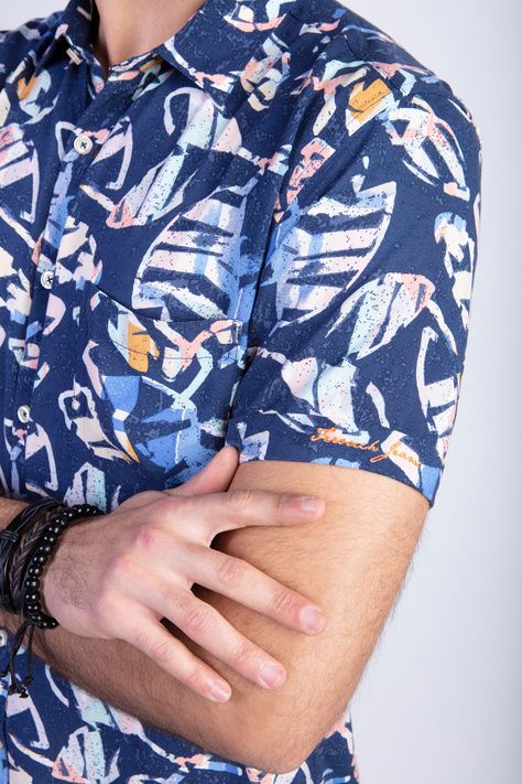 Camisa Estampada Dakota Fj Navy-3