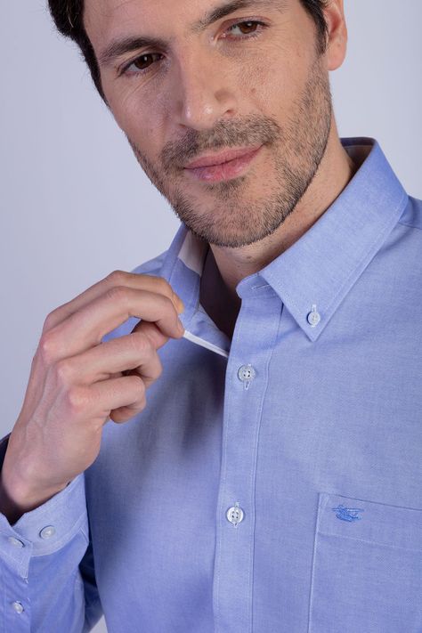 Camisa Blue Smart Casual Oxford Fr-3