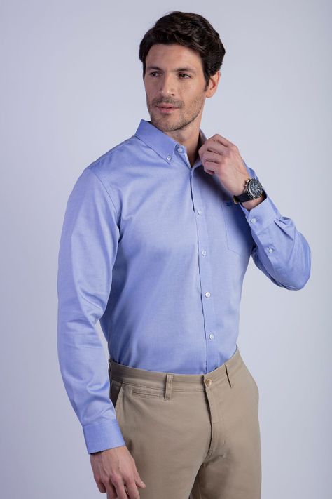 Camisa Blue Smart Casual Oxford Fr-0