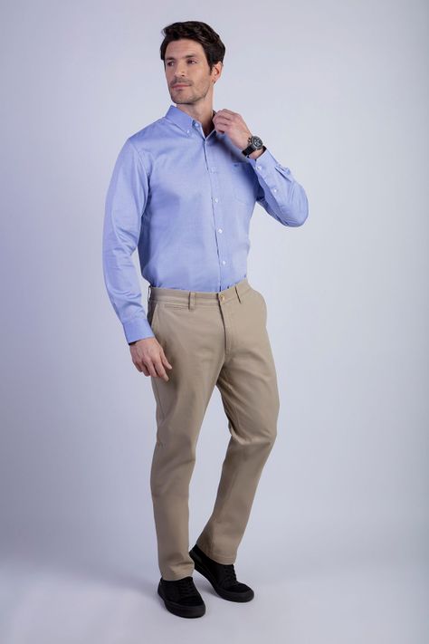 Camisa Blue Smart Casual Oxford Fr-2