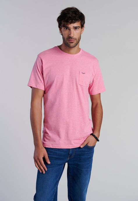 Polera Bolsillo Houston Fucsia Melan-0