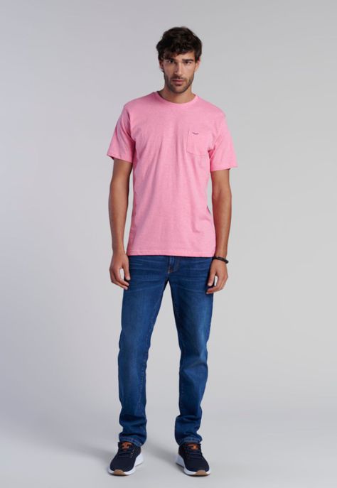 Polera Bolsillo Houston Fucsia Melan-1