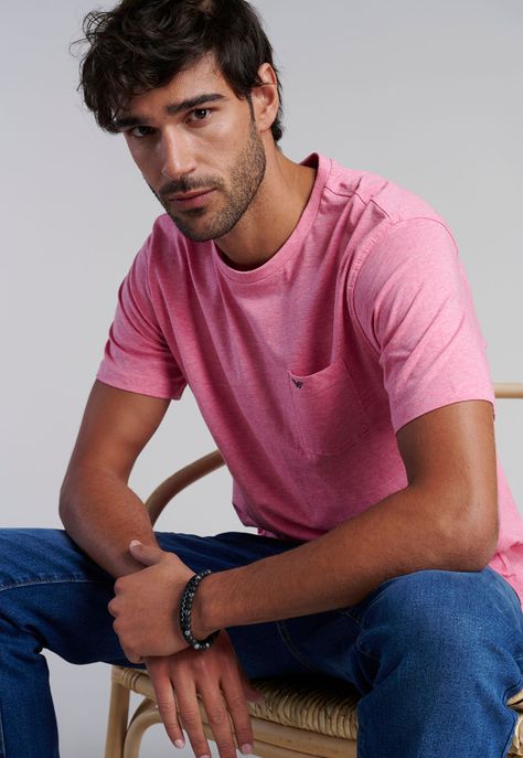 Polera Bolsillo Houston Fucsia Melan-4