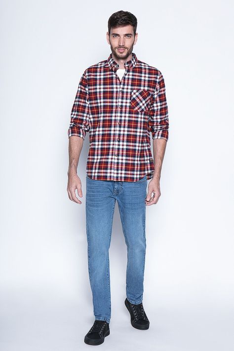 Camisa A Cuadro Baltimore Fj Red-3