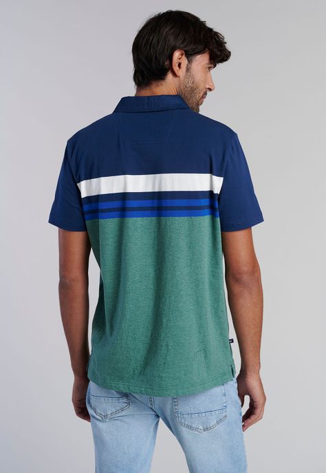 Polera Polo Rayas Chicago Lt Gree Melange-3