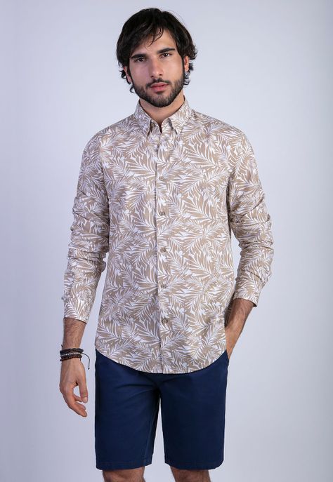 Camisa Estampada Vermont Fj Sand-0