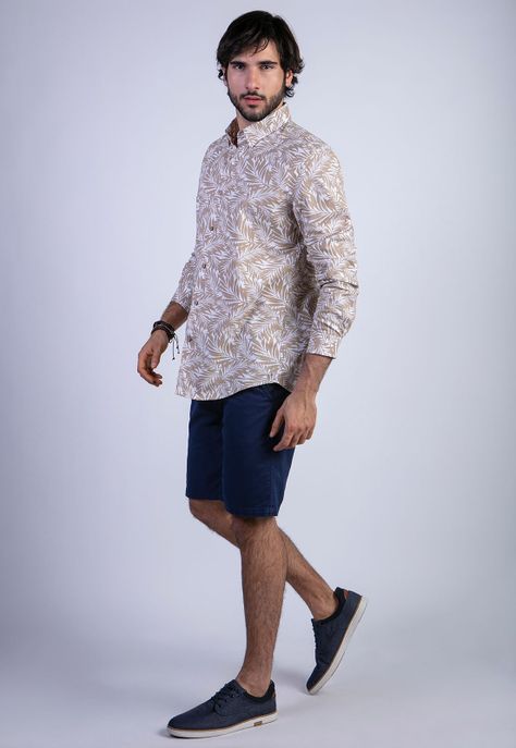 Camisa Estampada Vermont Fj Sand-2
