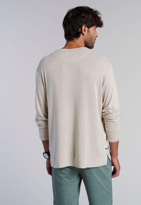 Polera Ml Henley New Jersey Sand-3