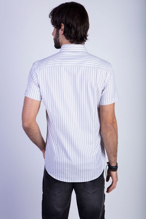 Camisa Listada Lancaster F Sand-1