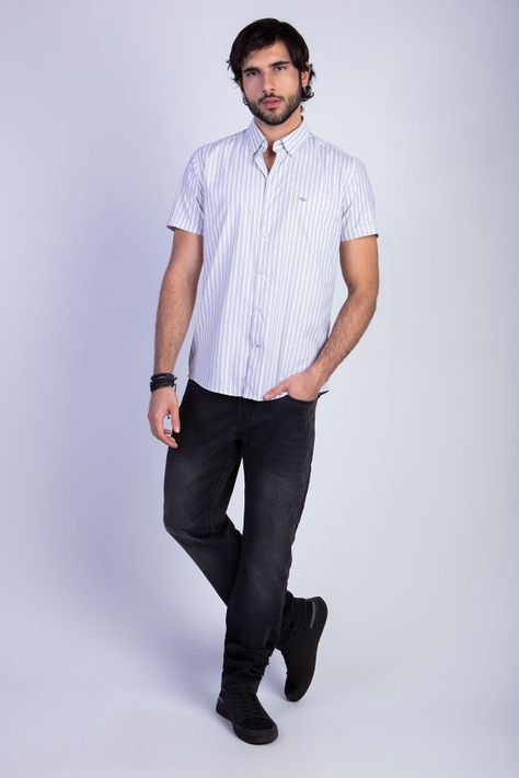 Camisa Listada Lancaster F Sand-2
