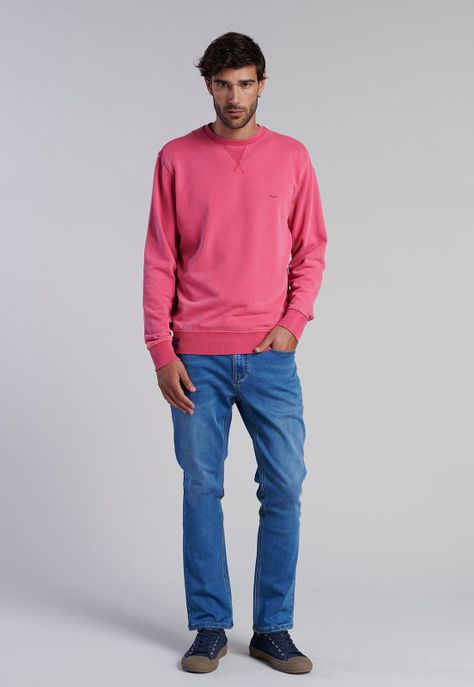 Polerón Crew Neck Anaheim Dk Coral-1