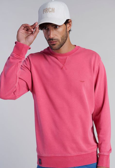Polerón Crew Neck Anaheim Dk Coral-4