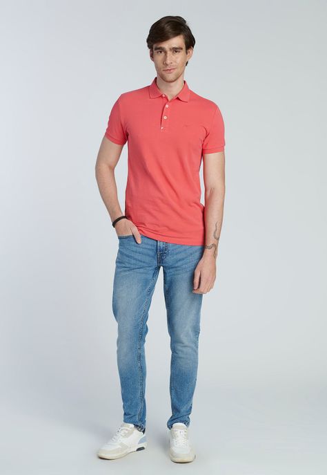 Polo Comillas Coral-1