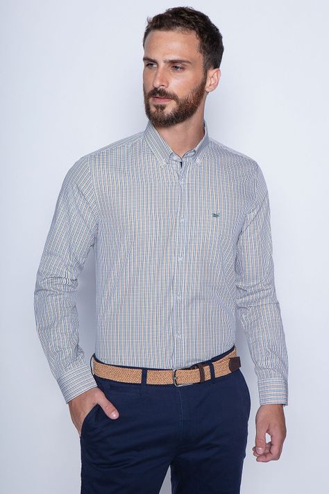 Camisa Cuadro Dakota Sm Mustard-0