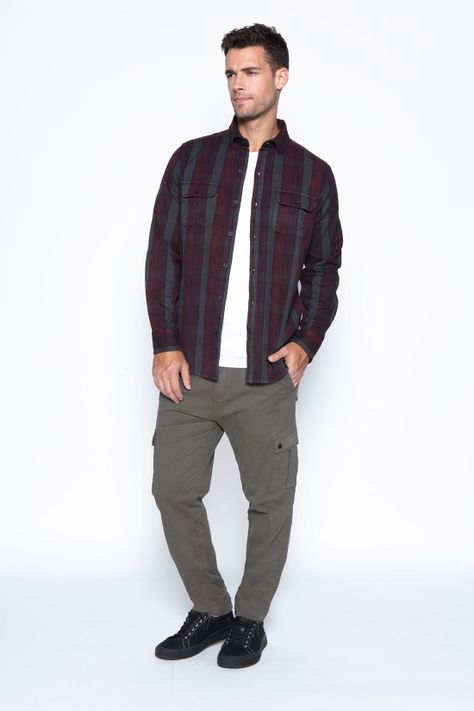 Camisa Cisnes Burgundy-2