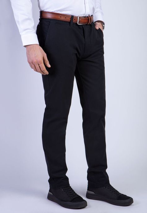 Pantalón L/31 Twill Slim Black-0