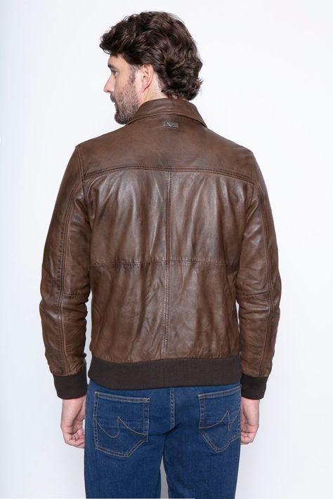 Chaqueta Central Leather Tabacco-1