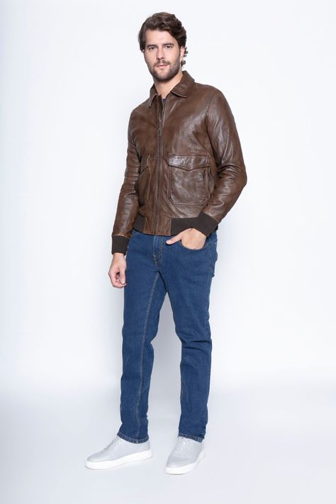 Chaqueta Central Leather Tabacco-2