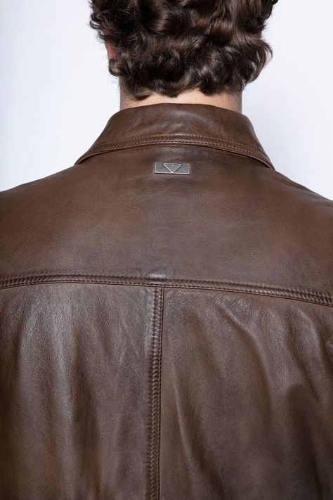 Chaqueta Central Leather Tabacco-4