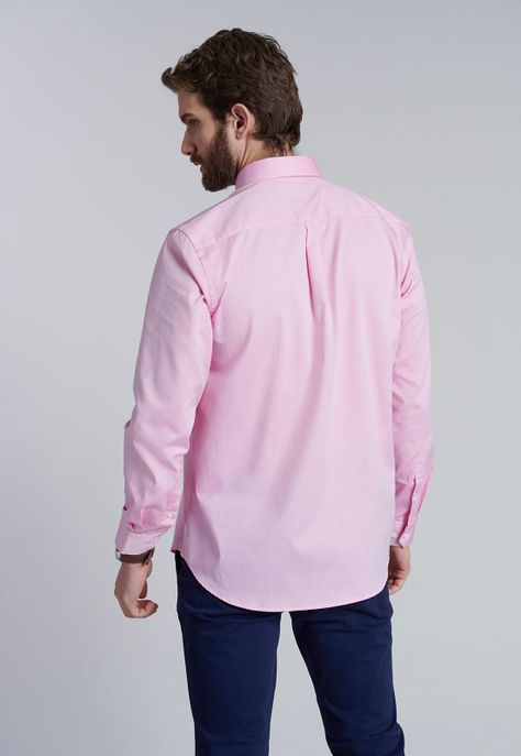 Camisa Smart Casual Oxford Fucsia-3