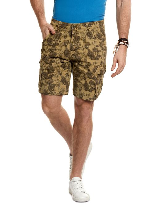 Bermuda Estampado Cargo Fj Khaki-0